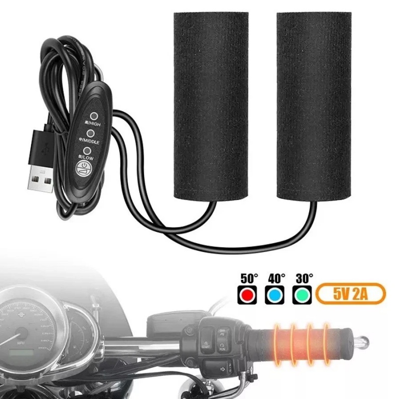Handlebar Grip Heated - Heated Motorcycle Handlebar Grips 5V USB