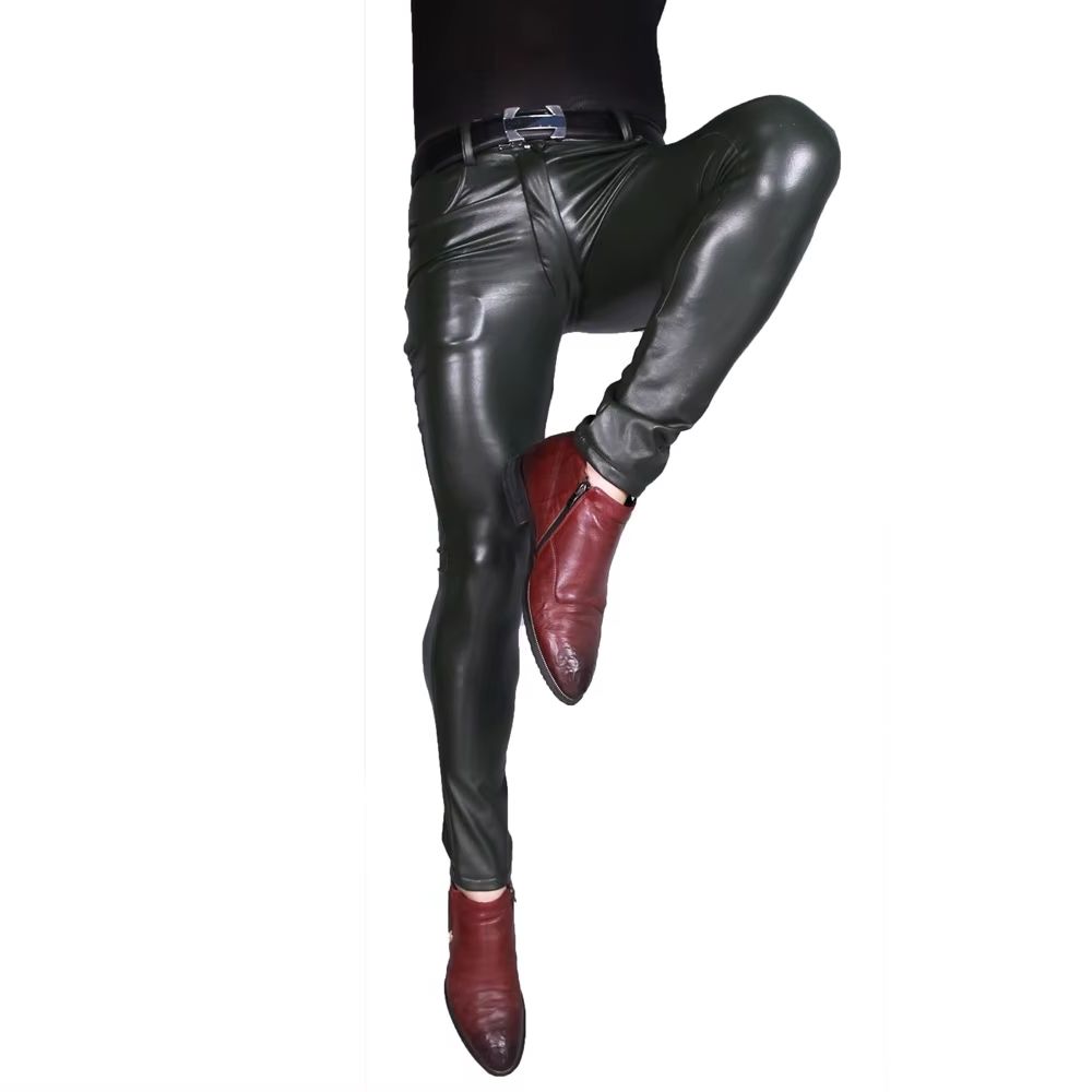 Mens Punk PU Faux Leather Trou - огляд і ціна Motorcycle Gear Mens