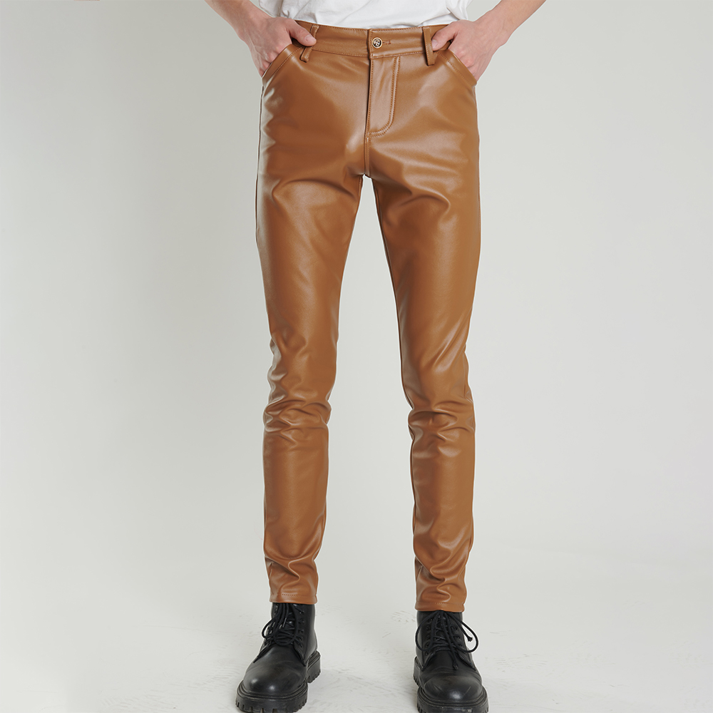 Men's Leather Pants Skinny Fit - огляд і ціна Motorcycle Gear Mens